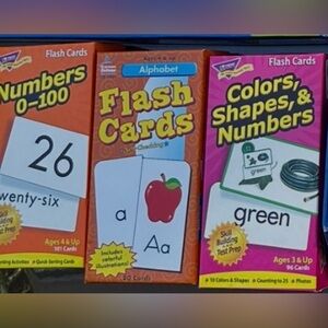 Trend Alphabet, Numbers, Shapes and Colors Flash Cards - set of 3